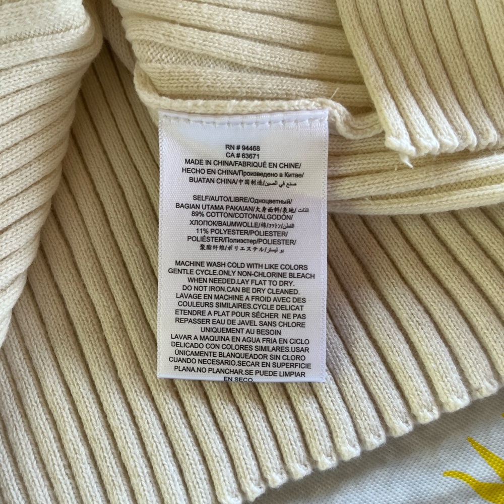 BCBGeneration Cream Ribbed half neck Sweater - Picture 4 of 4